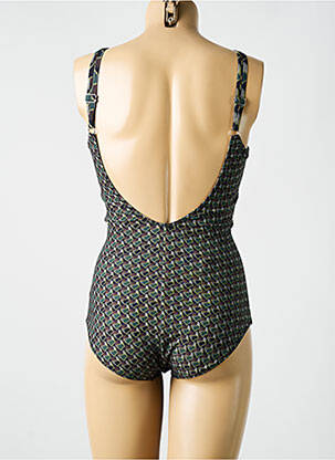 Maillot de bain 1 pièce imprimé fantaisie noir MIRADONNA femme