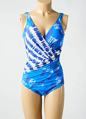 Maillot de bain 1 pièce imprimé fantaisie bleu MIRADONNA femme