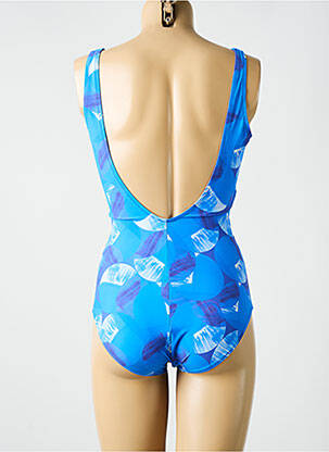 Maillot de bain 1 pièce imprimé fantaisie bleu MIRADONNA femme