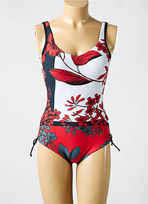 Maillot de bain 1 pièce imprimé fantaisie rouge MIRADONNA femme