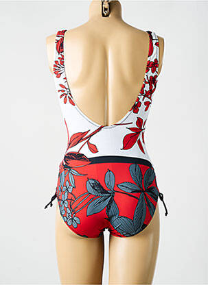 Maillot de bain 1 pièce imprimé fantaisie rouge MIRADONNA femme