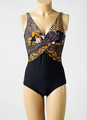 Maillot de bain 1 pièce imprimé fantaisie noir MIRANDA femme