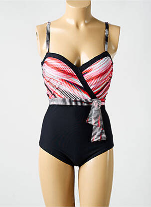 Maillot de bain 1 pièce imprimé fantaisie noir MIRADONNA femme