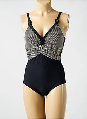 Maillot de bain 1 pièce imprimé fantaisie noir MIRADONNA femme