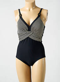 Maillot de bain 1 pièce imprimé fantaisie noir MIRADONNA femme