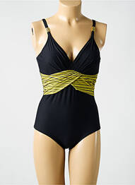 Maillot de bain 1 pièce imprimé fantaisie noir MIRADONNA femme