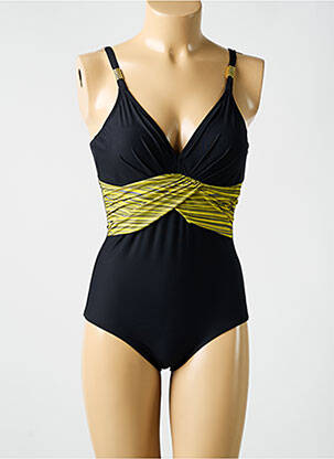 Maillot de bain 1 pièce imprimé fantaisie noir MIRADONNA femme
