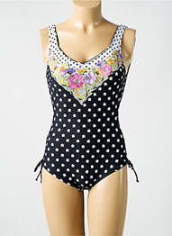 Maillot de bain 1 pièce imprimé fantaisie noir MIRADONNA femme