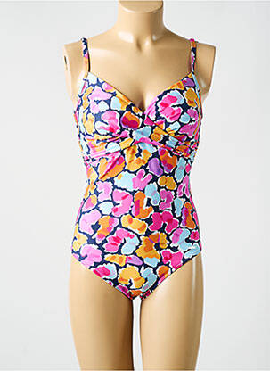 Maillot de bain 1 pièce imprimé fantaisie rose CYELL femme