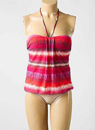 Top de bain imprimé fantaisie rouge CYELL femme