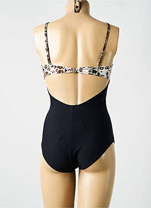 Maillot de bain 1 pièce imprimé fantaisie noir MIRADONNA femme
