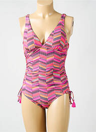 Maillot de bain 1 pièce imprimé fantaisie rose CYELL femme