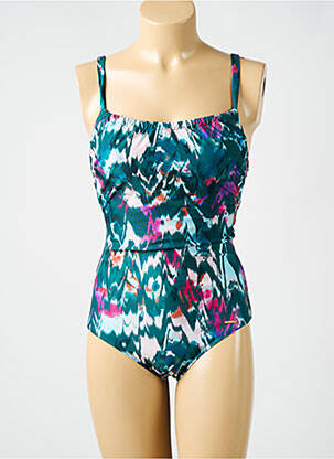 Maillot de bain 1 pièce imprimé fantaisie vert CYELL femme