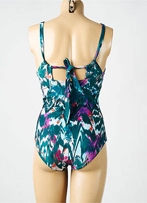 Maillot de bain 1 pièce imprimé fantaisie vert CYELL femme