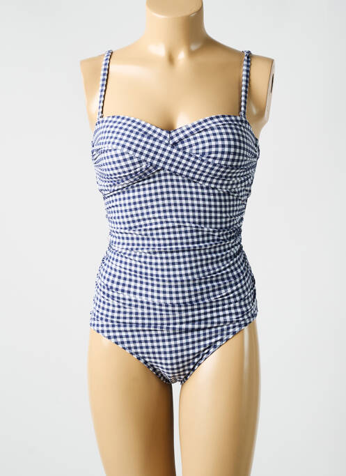 Maillot de bain 1 pièce bleu CYELL pour femme