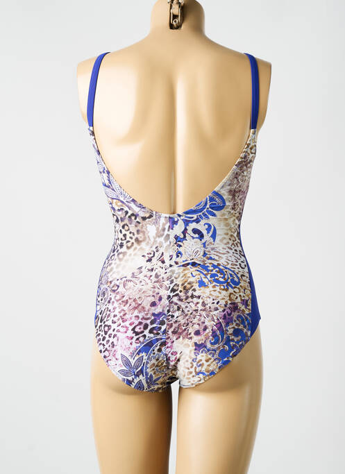 Maillot de bain 1 pièce bleu MIRADONNA pour femme