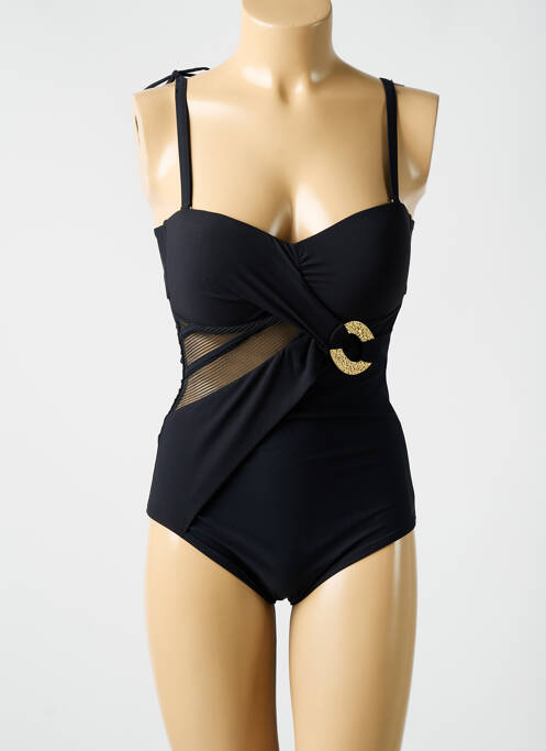 Maillot de bain 1 pièce noir MIRADONNA pour femme