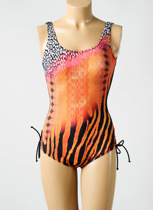 Maillot de bain 1 pièce orange MIRADONNA pour femme