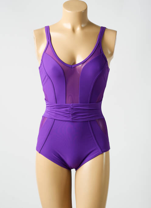 Maillot de bain 1 pièce violet MIRADONNA pour femme