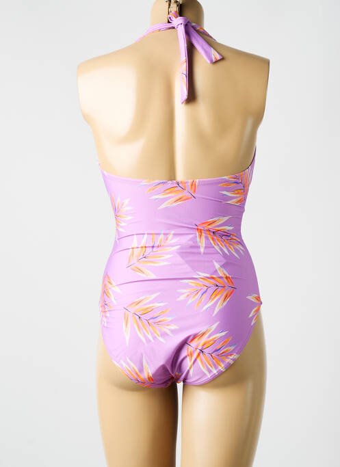 Maillot de bain 1 pièce imprimé fantaisie violet CYELL femme