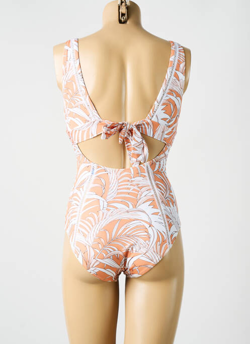 Maillot de bain 1 pièce imprimé fantaisie orange CYELL femme