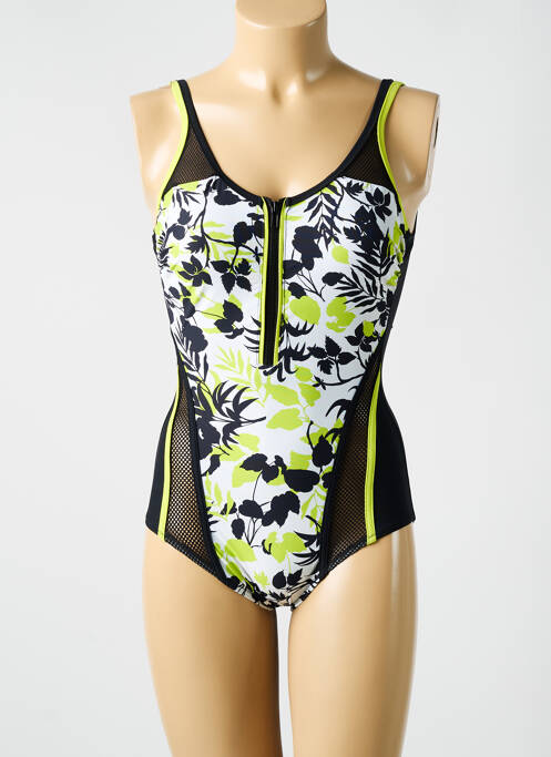 Maillot de bain 1 pièce imprimé fantaisie noir MIRADONNA femme