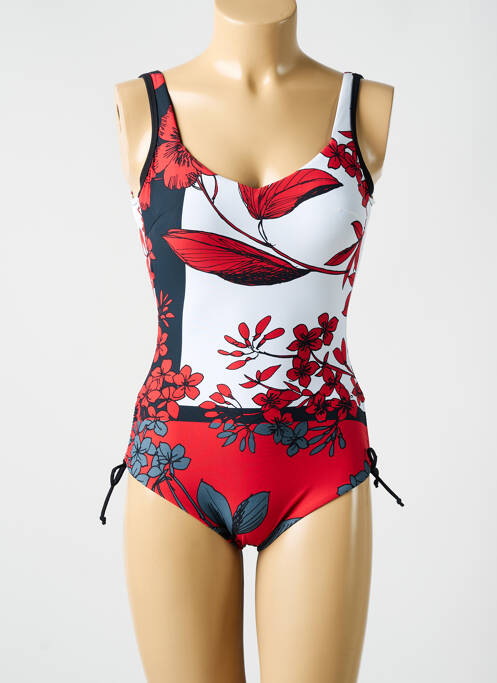 Maillot de bain 1 pièce imprimé fantaisie rouge MIRADONNA femme