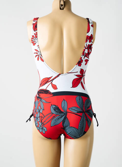Maillot de bain 1 pièce imprimé fantaisie rouge MIRADONNA femme
