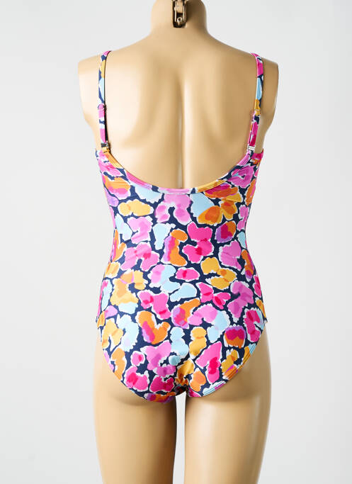 Maillot de bain 1 pièce imprimé fantaisie rose CYELL femme
