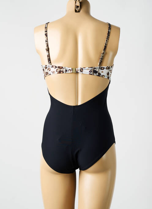 Maillot de bain 1 pièce imprimé fantaisie noir MIRADONNA femme