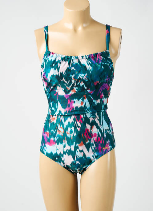 Maillot de bain 1 pièce imprimé fantaisie vert CYELL femme