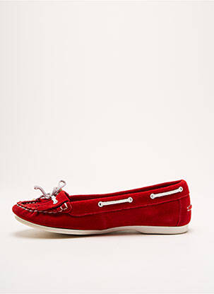 Mocassins nubuck talon plat jusqu'à 3cm rouge LES TROPEZIENNES PAR M.BELARBI femme