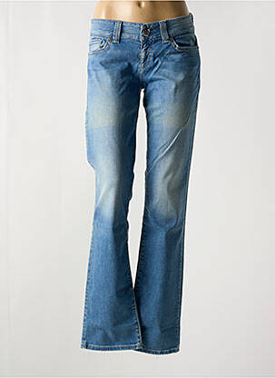 Jeans coupe droite stretch taille basse bleu GUESS femme