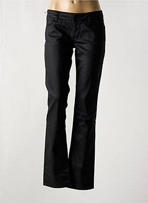 Pantalon slim tissage enduit noir GUESS femme