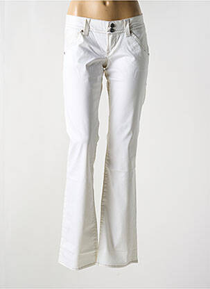Jeans bootcut tissage brut taille basse beige GUESS femme