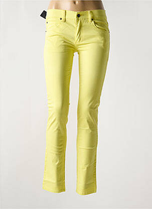 Pantalon slim taille basse taille basse jaune CHEAP MONDAY femme