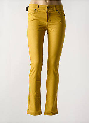 Jeans coupe slim stretch taille normale jaune CHEAP MONDAY femme