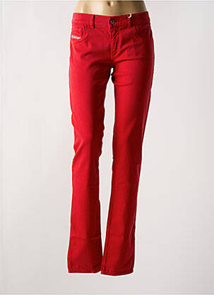 Jeans coupe slim stretch taille normale rouge DIESEL femme