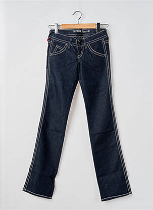Jeans coupe slim tissage brut taille normale bleu GUESS femme
