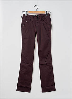 Pantalon droit stretch taille normale violet GUESS femme