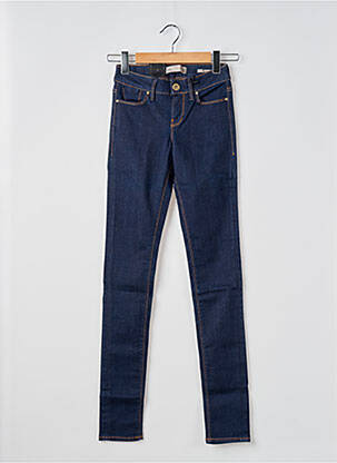 Jeans coupe slim tissage brut taille normale bleu GUESS femme