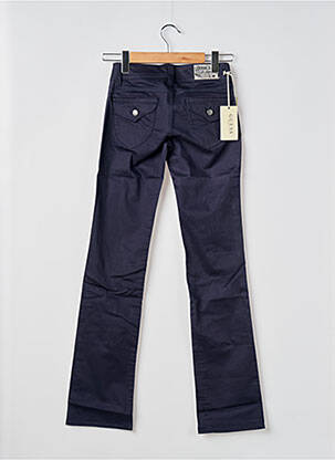 Pantalon droit stretch taille normale bleu GUESS femme