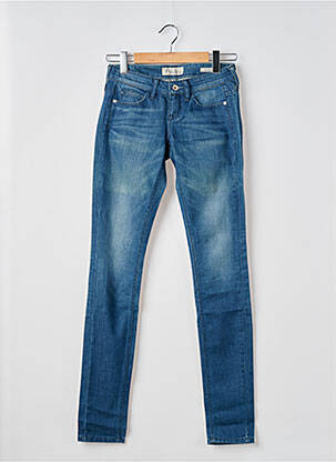 Jeans coupe slim stretch taille normale bleu GUESS femme