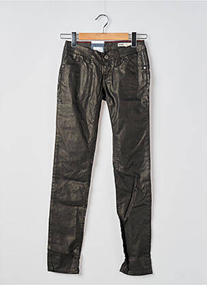 Pantalon slim tissage enduit taille normale noir MELTIN'POT femme