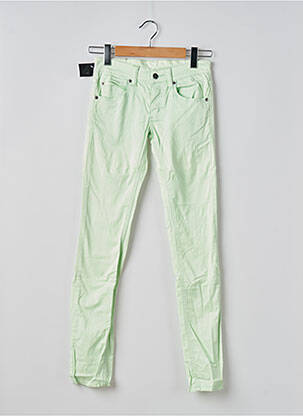Pantalon slim tissage popeline taille normale vert CHEAP MONDAY femme