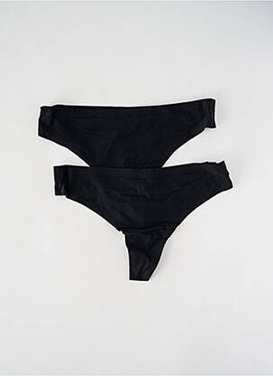 Tanga noir AFTER EDEN pour femme