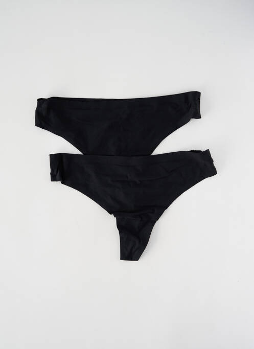 Tanga noir AFTER EDEN pour femme