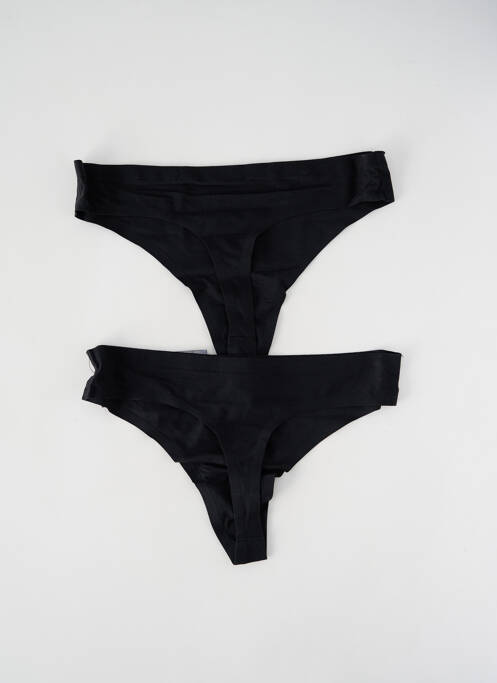 Tanga noir AFTER EDEN pour femme