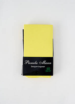 Collants stretch jaune PAMELA MANN femme