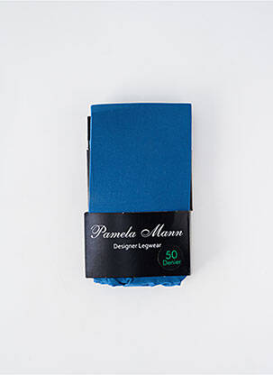 Collants stretch bleu PAMELA MANN femme